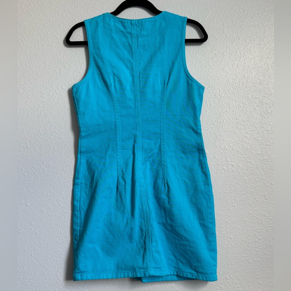 BONGO Y2K Vintage Mini denim dress - Teal - Sz 9 - Picture 6 of 8